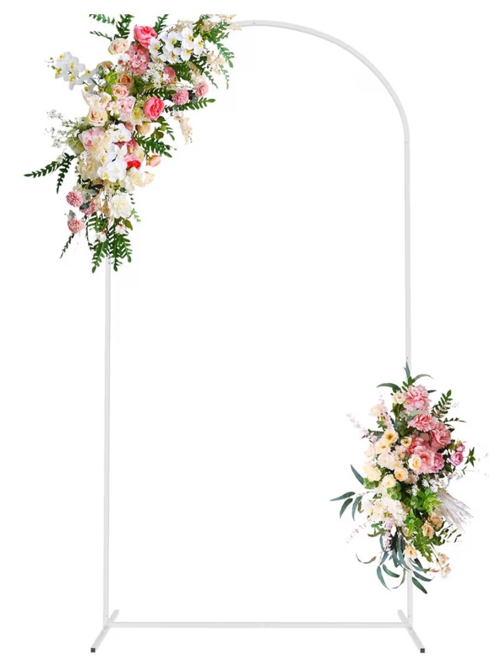 White Metal Arch Floral/balloon Backdrop 7 ft tall x 4 ft wide